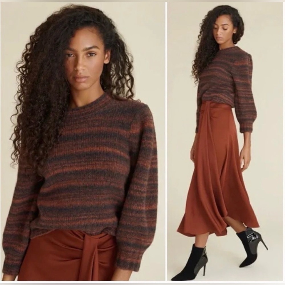 Veronica Beard Lumina Multicolor Striped Sweater